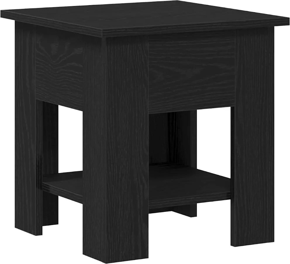 vidaXL Masă de cafea Stejar Negru 40 x 40 x 42 cm Lemn compozit