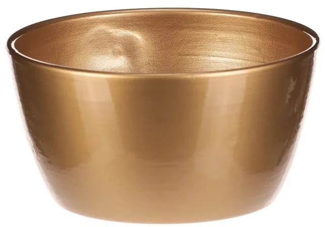 Vase de flori din ceramică Teracotă, diametru 15cm, auriu