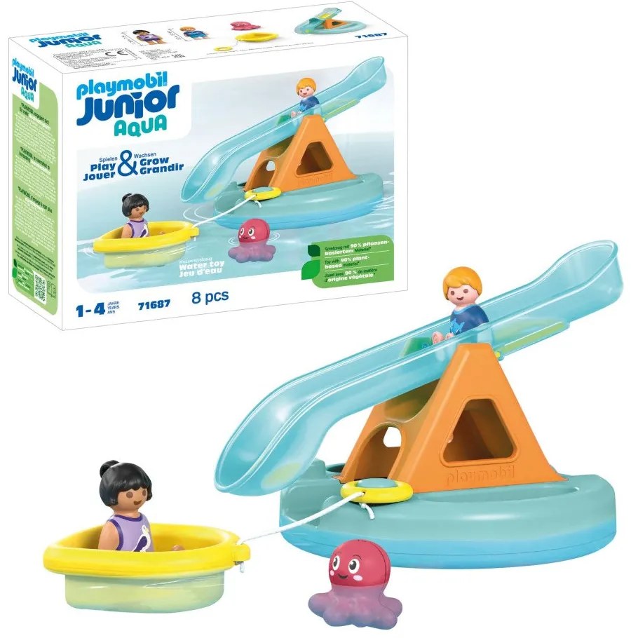 PLAYMOBIL JUNIOR AQUA - BALANSOAR DE APA SI BARCUTA - PLAYMOBIL JUNIOR AQUA (PM71687)