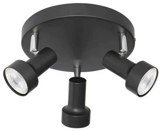 Lustra 3 spoturi design industrial metalica KONRAD negru 5324 RX