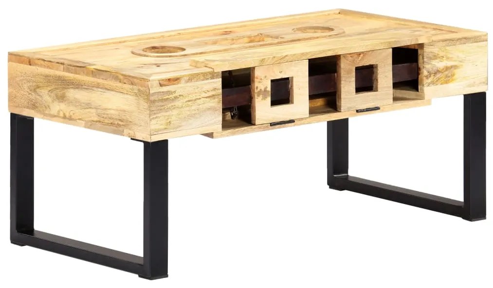 vidaXL Măsuță de cafea stil casetă, 100x52x45 cm, lemn masiv de mango