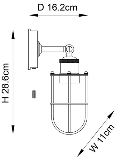 Aplică pentru baie Endon 99952 CREW 1xE27/6W/230V IP44 alamă