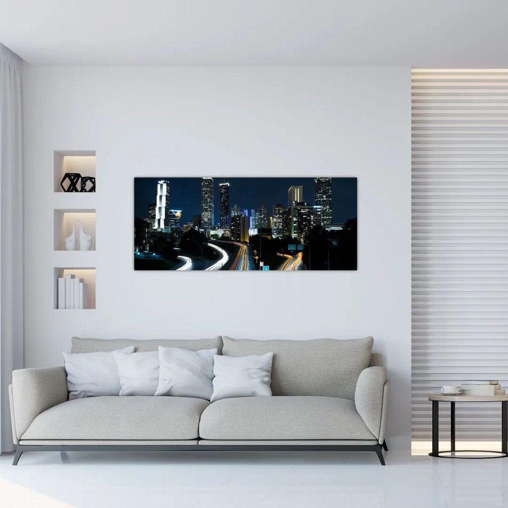 Tabloul metropolei nocturne (120x50 cm)