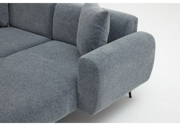 Colțar în L PISA, gri, pe partea dreaptă