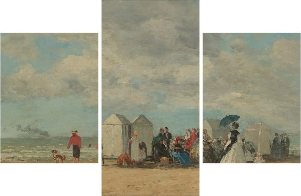 Tablou - Eugène Boudin, Beach Scene, reproducere (90x60 cm)