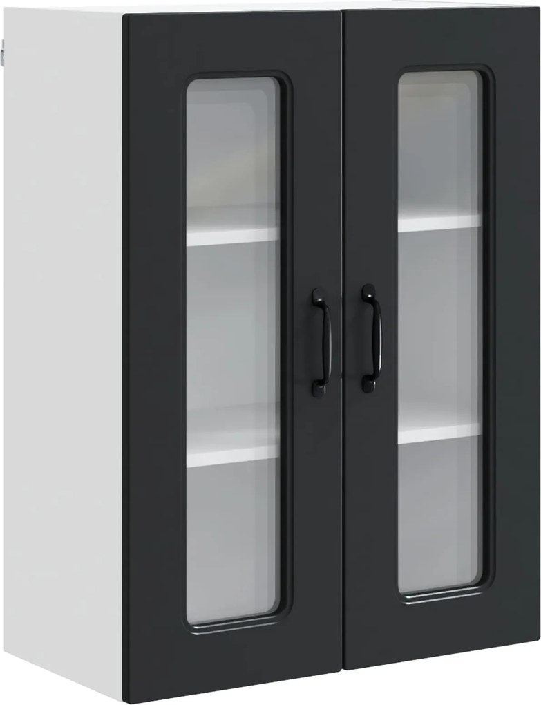 vidaXL Dulap de bucătărie Kalmar Negru 60 x 31 x 80 cm Lemn compozit