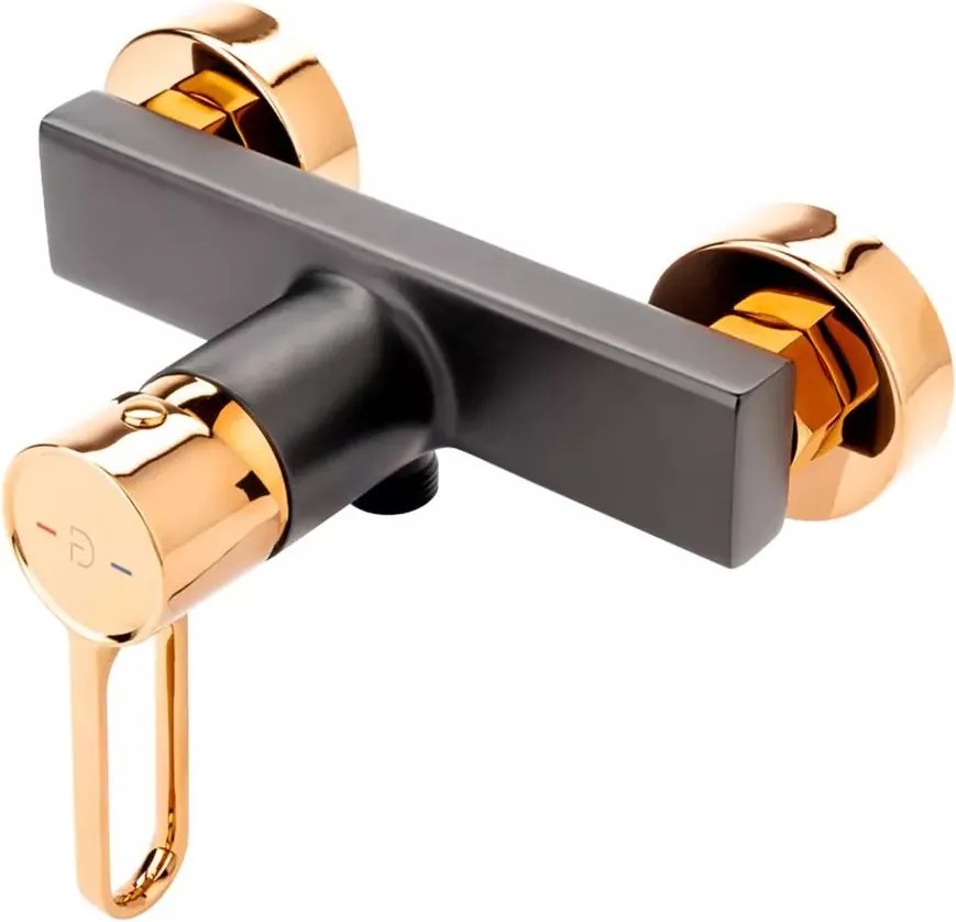 Baterie dus FDesign Zaffiro monocomanda negru - rose gold