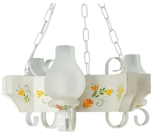 Brilagi - Lustră cu lanț QUEEN 3xE14/40W/230V fag/crem