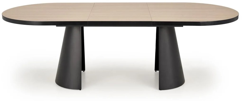 Masa extensibila Giacomo natur/negru L180-240 cm