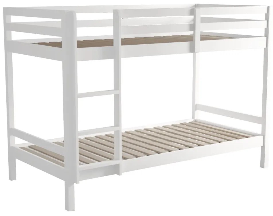 Pat etajat pentru copii 90 cm Invocato (alb) (cu somieră). 1116361