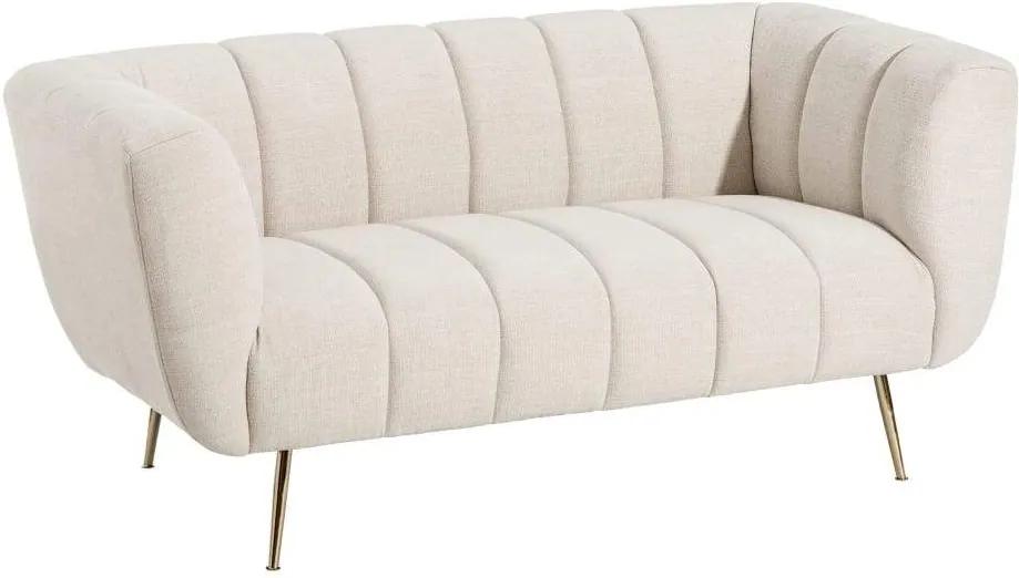 Canapea textil bej cu 2 locuri Beige Sofa