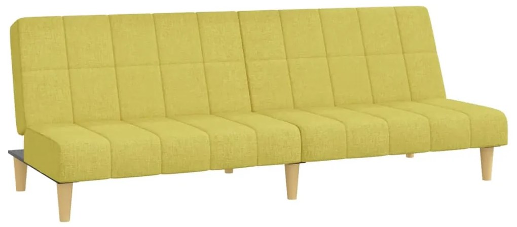 337484 vidaXL Canapea extensibilă cu 2 locuri, verde, textil