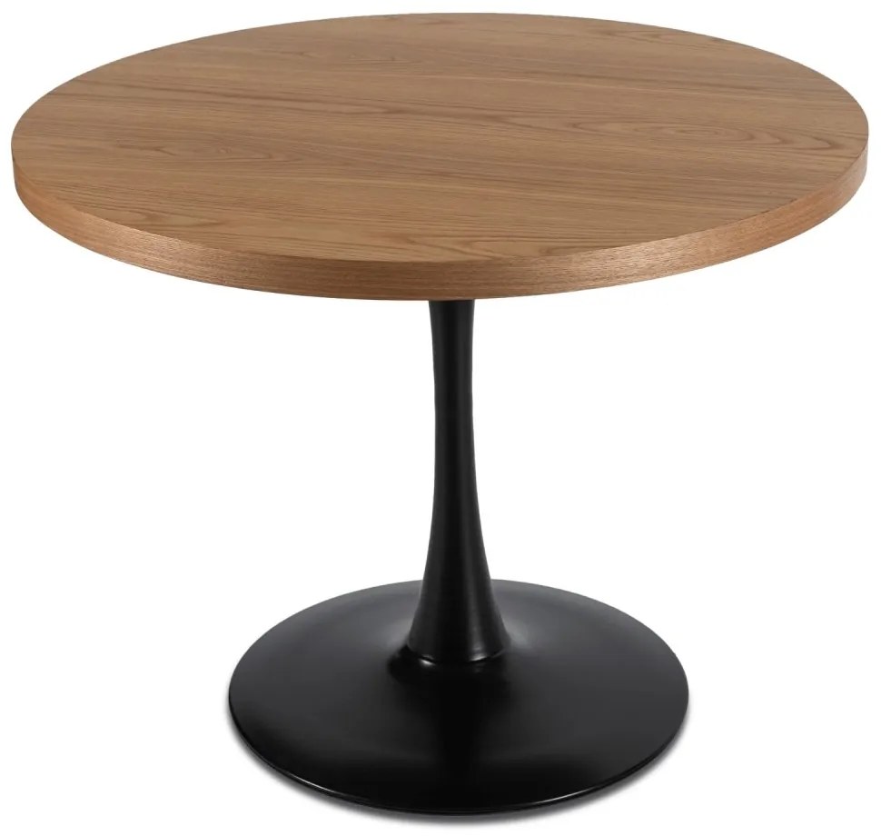 Masă rotundă LINO diametru 100 cm - diferite variante de culoare stejar auriu - negru