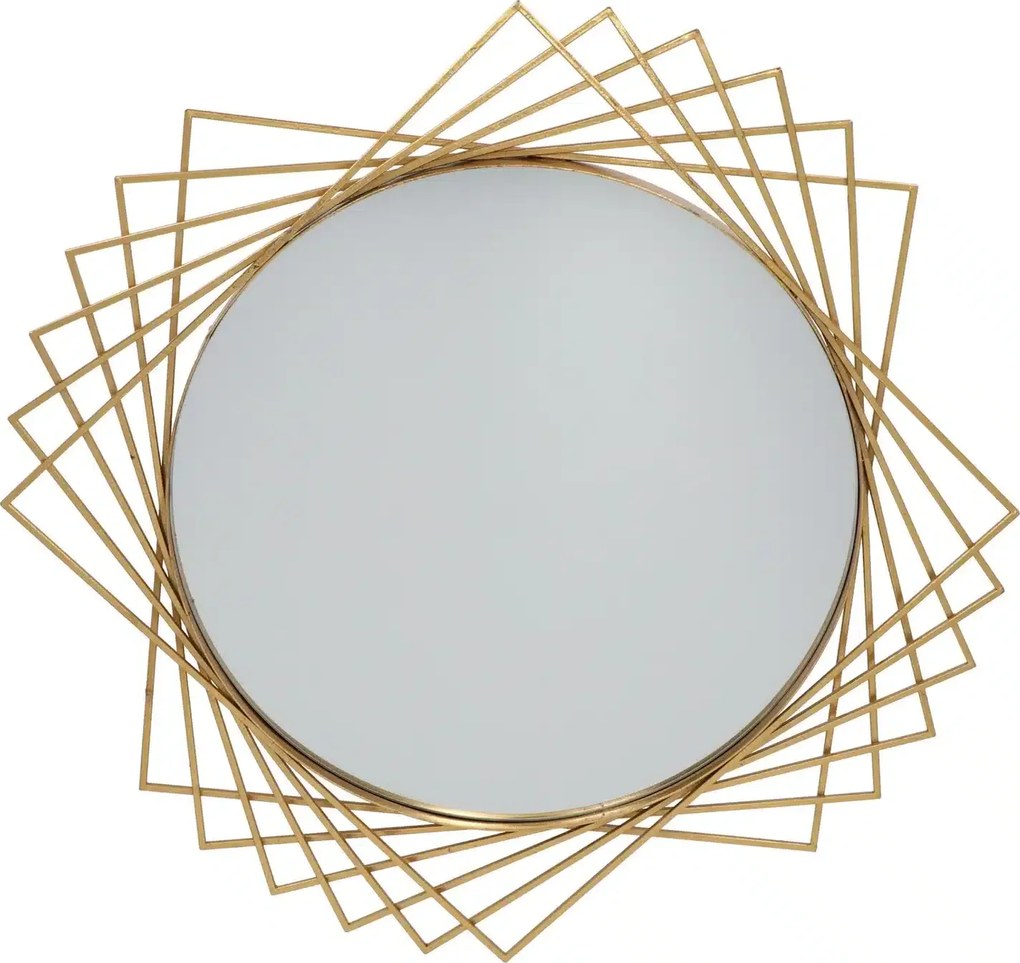 Oglinda geometrica Glam,auriu, ⌀ 85 cm