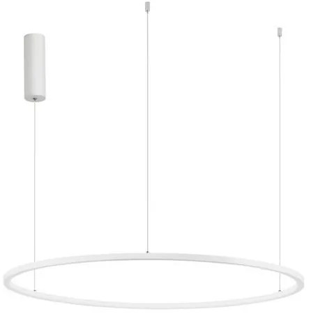 Lustra LED suspendata design modern circular TARQUIN D-80cm alba