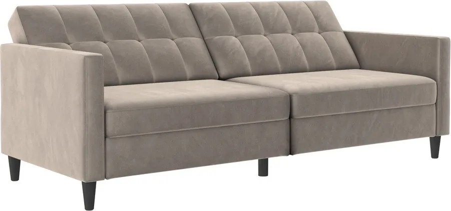 Canapea bej cu tapițerie din catifea 203 cm Hartford – Støraa