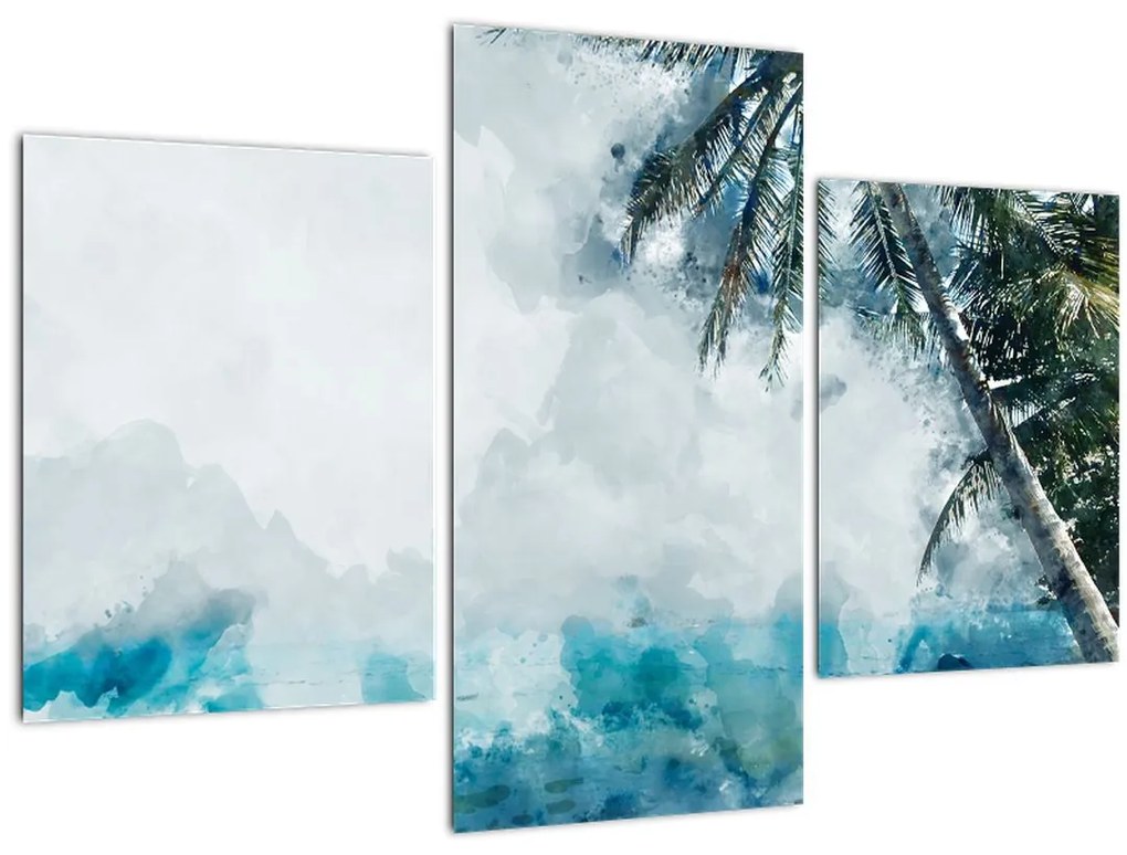 Tablou - Palmier lângă mare (90x60 cm)
