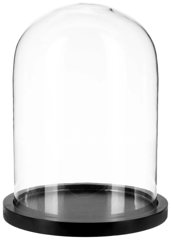 Sfera din sticlă, Ø 23 cm, bază neagră