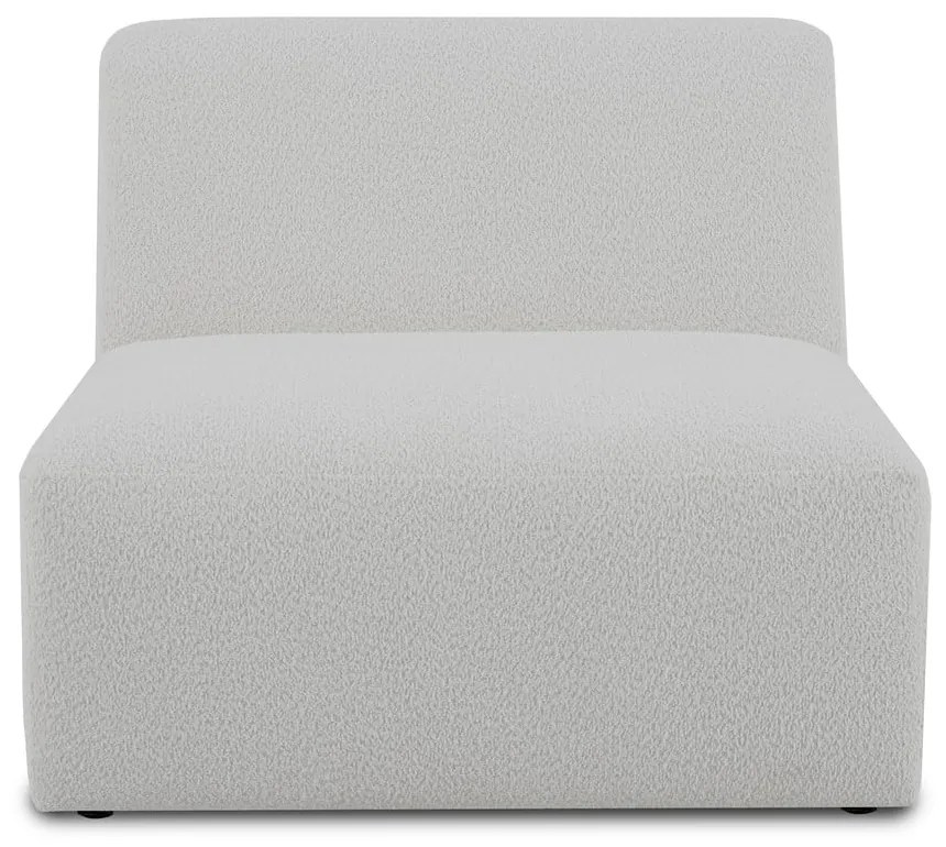 Modul pentru canapea alb cu tapițerie din stofă bouclé (de mijloc) Roxy – Scandic
