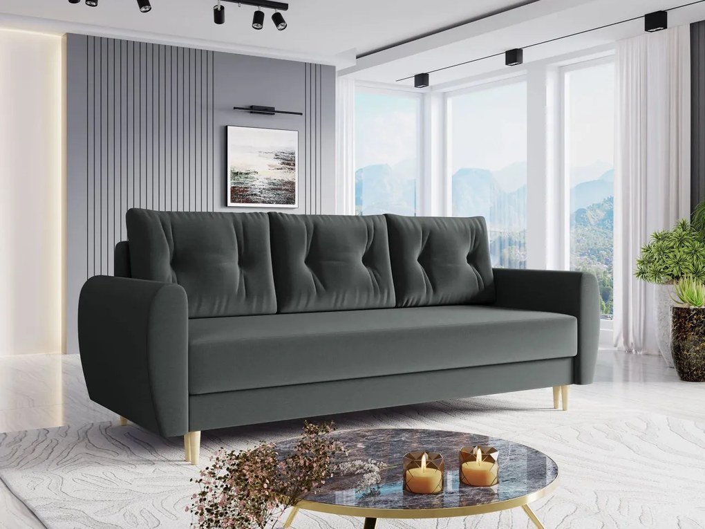 Canapea extensibilă Keklat (Gri) (cu sp. depozitare). Promo -16%. 1105551