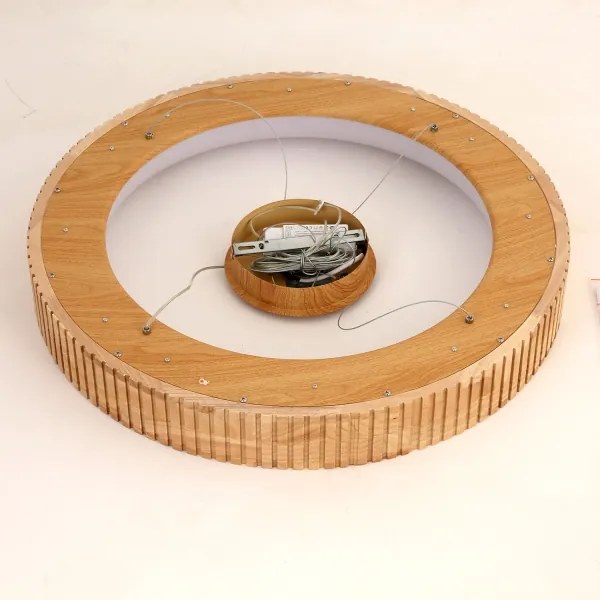 Brilagi - Lustră suspendată LED FALCON WOOD MODERN, 40 W, 230 V, Ø 60 cm, lemn