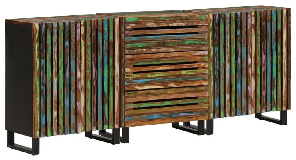 vidaXL Dulapuri, 3 buc., 60x34x75 cm, lemn masiv de acacia