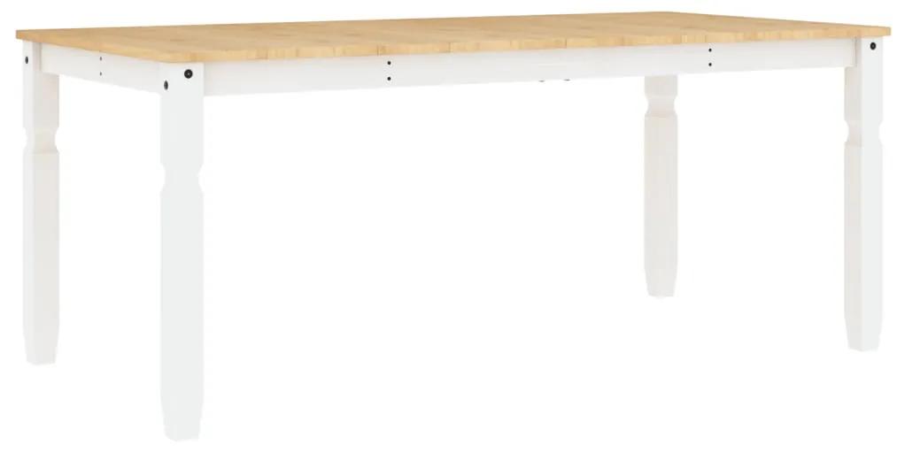 4005722 vidaXL Masă de sufragerie "Corona", alb 180x90x75 cm lemn masiv de pin