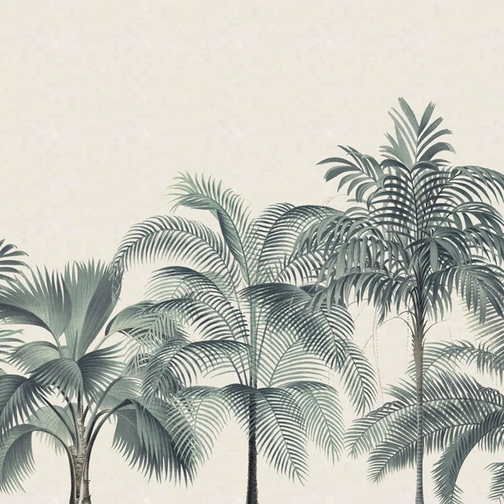 Fototapet, Retro Jungle, Turquoise, Rebel Walls