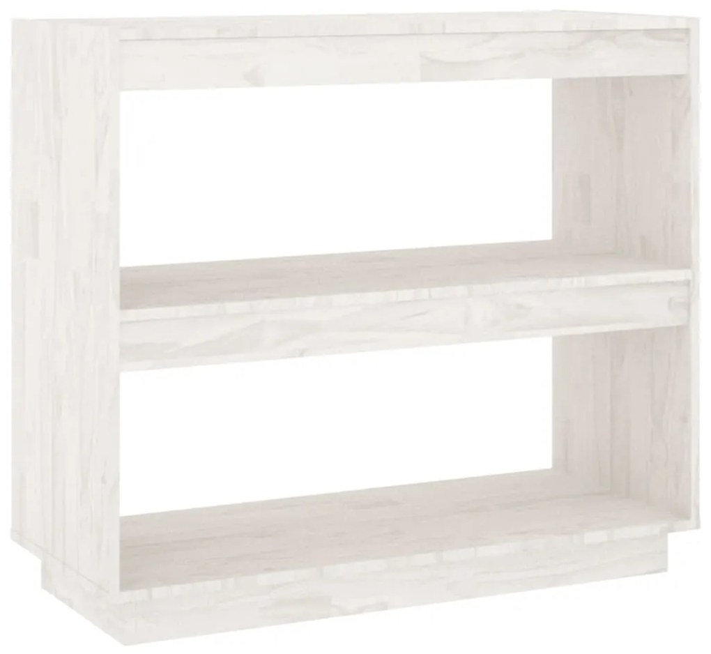 810880 vidaXL Bibliotecă, alb, 80x35x71 cm, lemn masiv de pin