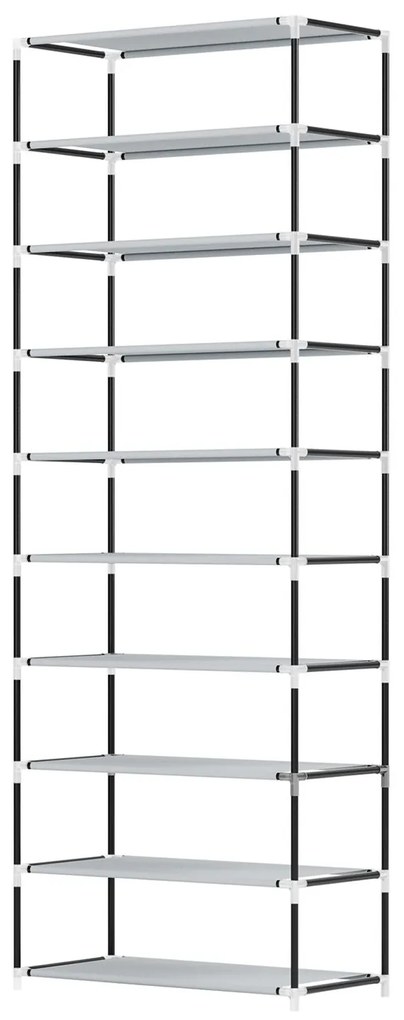 Suport pantofi cu buzunare laterale 160 x 58 cm - negru