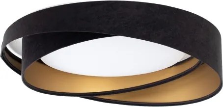 Plafonieră LED dimabilă SM GALAXY M, 24W, 230V, Ø 55 cm, negru/auriu + telecomandă inclusă