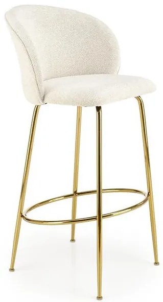Scaun de bar tapitat H116 crem
