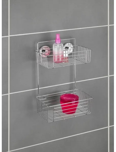 WENKO 20889100-Raft VACUUM-LOC rotund, oțel, 26x38 cm, crom lucios