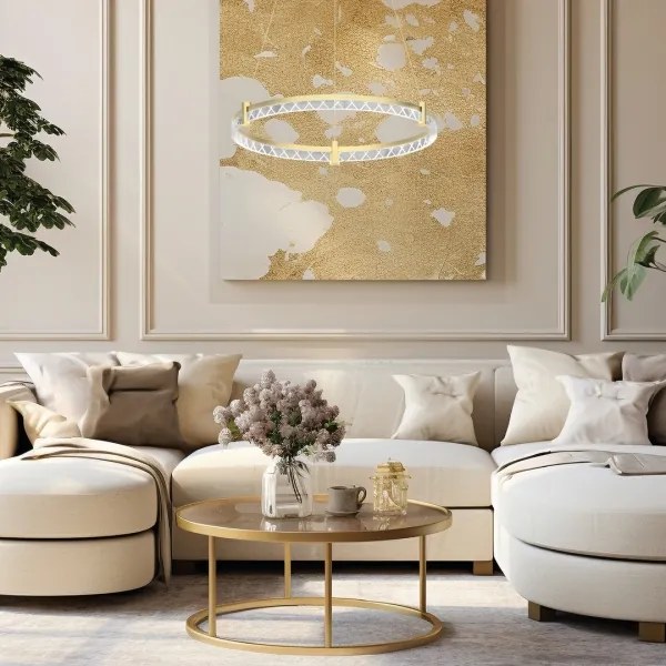 Lustră LED pe cablu ELEGANCE LED/36W/230V auriu