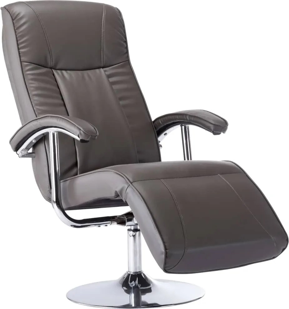 vidaXL Fotoliu TV, gri, piele ecologică