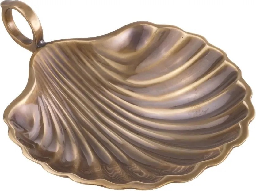 Obiect decorativ, Tava mica delicata din alama Shell S