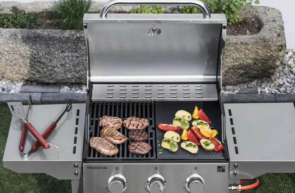 Grătar cu gaz G21 Oklahoma BBQ Premium Line 3arzătoare + reductor gratuit