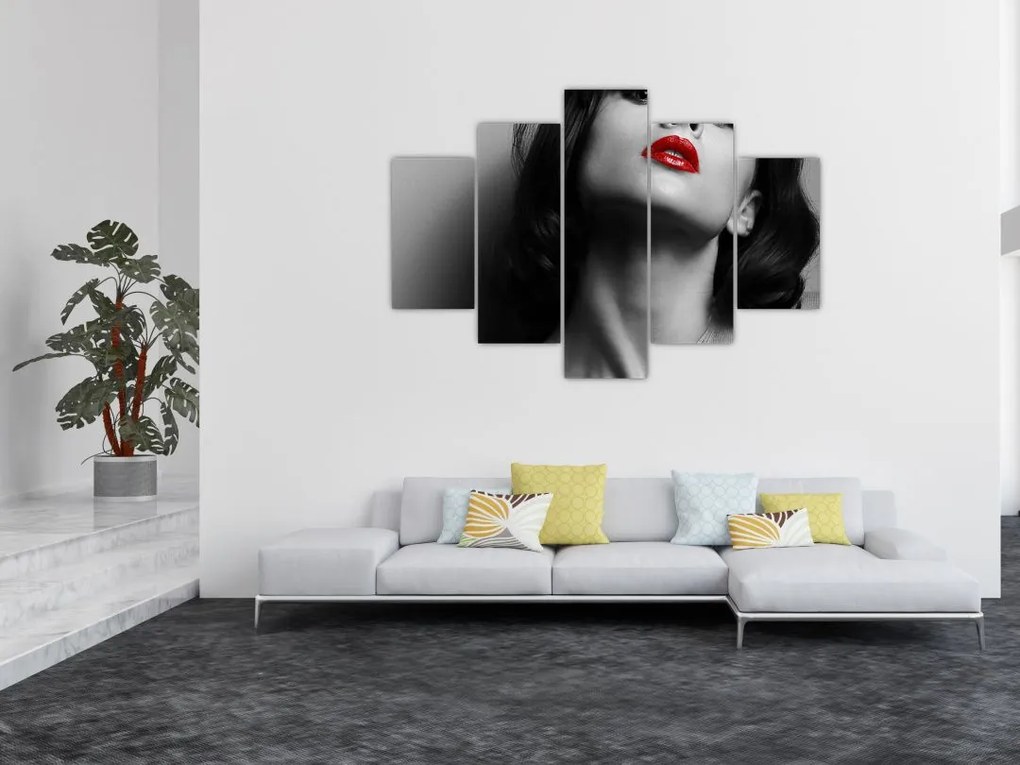 Tablou - Portretul unei femei cu ruj roșu (150x105 cm)