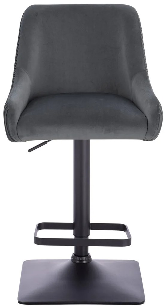 HR920KW Scaun Grafit din Catifea cu Bază Neagră