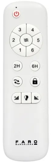 Ventilator LED de tavan FARO 33524 POROS LED/15W/230V alb/maro