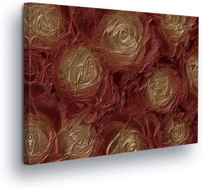 GLIX Tablou - Copper Flower Roses II 80x60 cm