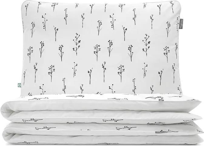 Lenjerie de pat alb din bumbac Twigs Single Mumla (diverse dimensiuni)