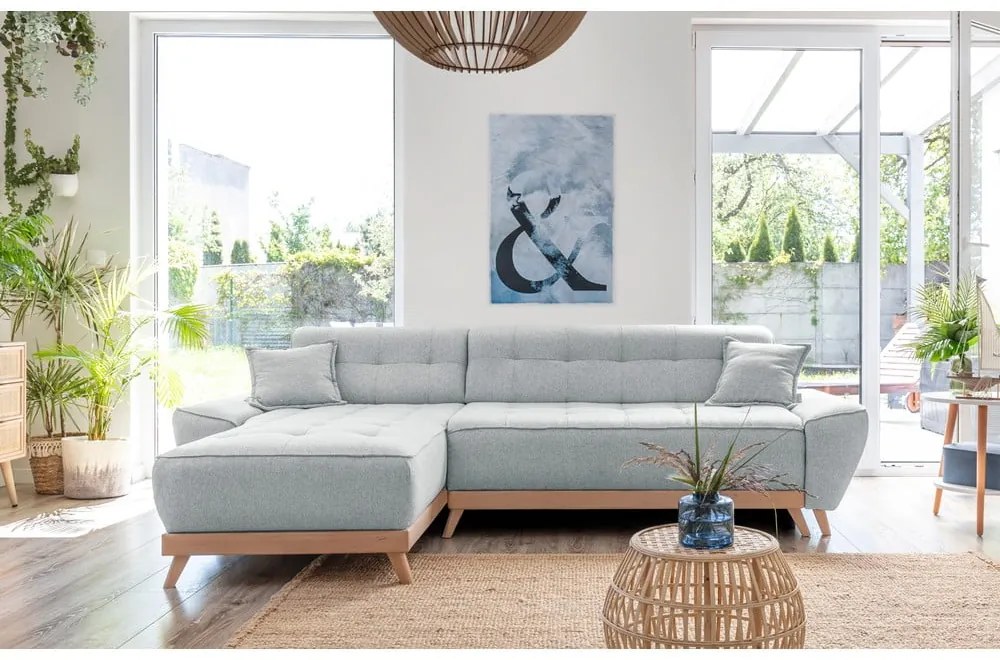 Colțar variabil extensibil Miuform Dazzling Daisy, gri deschis