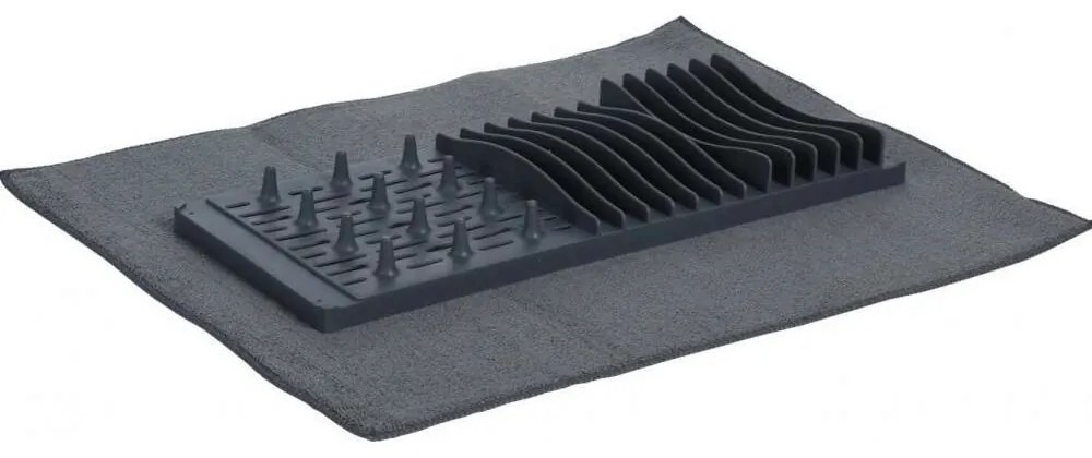 Scurgător de vase cu suport din microfibră