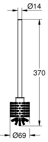 GROHE 40392000 - Perie de rezervă ESSENTIALS, crom lucios