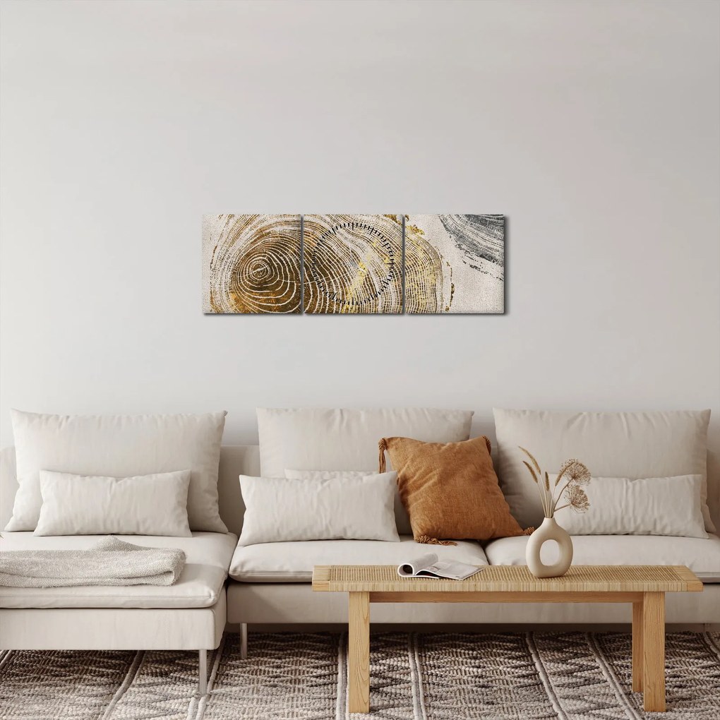 Tablou - Abstract triburi (cu ceas) (90x30 cm)