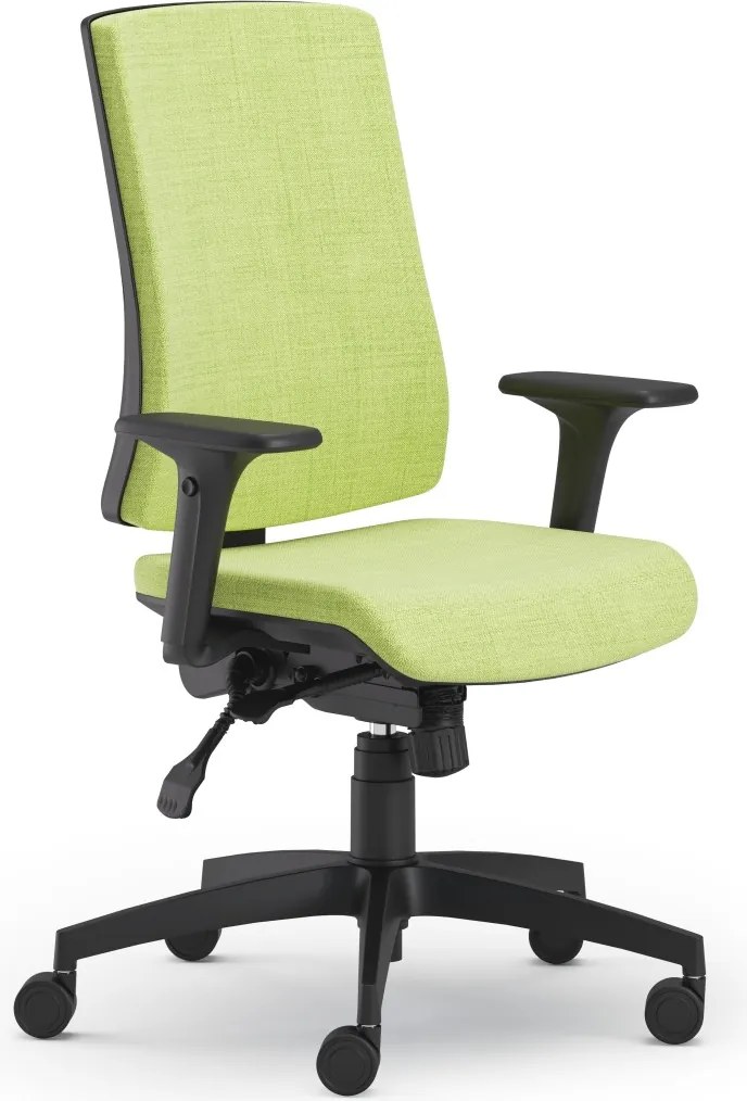 Scaun Ergo Plus, Tapițat cu Material Textil, Mecanism Syncron cu Antișoc - Verde