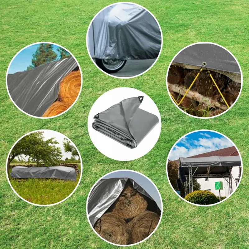 Prelată verde-argintie rezistentă la îngheţ 6m x 8m