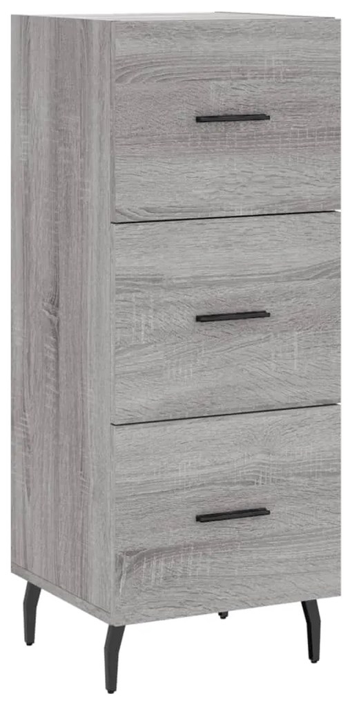 828626 vidaXL Servantă, gri sonoma, 34,5x34x90 cm, lemn compozit