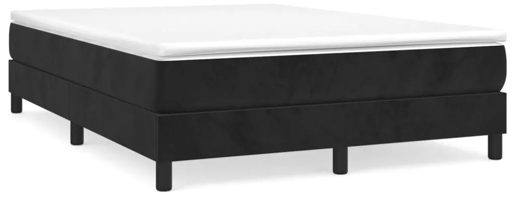 3120768 vidaXL Cadru de pat, negru, 140x190 cm, catifea